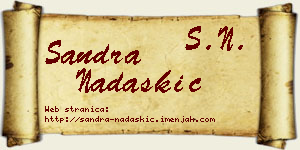 Sandra Nadaškić vizit kartica